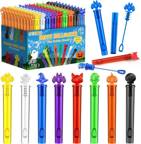 OCHIDO Halloween Party Favors for Kids Goodie Bag Fillers Gifts -200 Pack Halloween Themed Mini Bubble Set for Halloween Treats School Classroom Rewards Gifts,Trick Or Treat Goodie Toys Bulk in Saudi Arabia