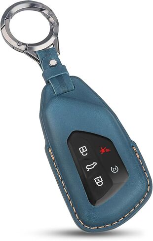 QBUC لغطاء مفتاح السيارة من الجلد الفاخر لفولكس واجن، لسيارة VW MK8 أطلس جولف GTI ID3 ID4 GTI سكودا (أسود) in Kuwait
