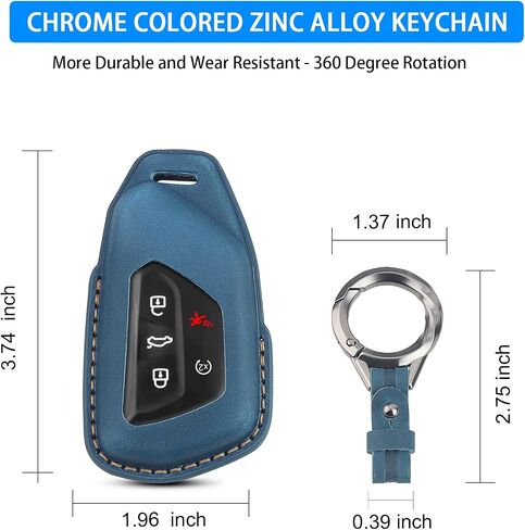 QBUC لغطاء مفتاح السيارة من الجلد الفاخر لفولكس واجن، لسيارة VW MK8 أطلس جولف GTI ID3 ID4 GTI سكودا (أسود) in Kuwait