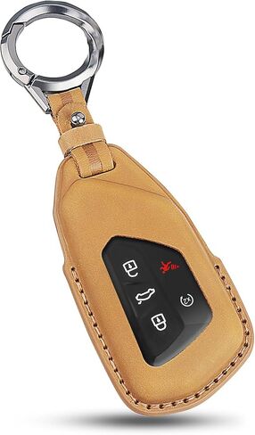 QBUC لغطاء مفتاح السيارة من الجلد الفاخر لفولكس واجن، لسيارة VW MK8 أطلس جولف GTI ID3 ID4 GTI سكودا (أسود) in Kuwait