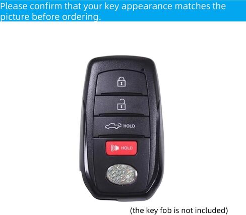 Silicone Rubber Key Fob Cover Case Compatible with Toyota 2025 Camry and 2025 2024 2023 Corolla Crown, 4-Button (Black+White/Black+red) in Saudi Arabia