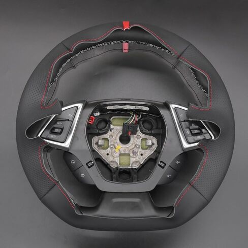 MEWANT for Camaro Steering Wheel Cover 2016-2024 Hand-Stitched for Chevy Camaro Car Steering Wheel Wrap in Saudi Arabia