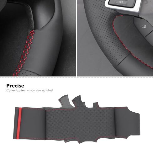 MEWANT for Camaro Steering Wheel Cover 2016-2024 Hand-Stitched for Chevy Camaro Car Steering Wheel Wrap in Saudi Arabia