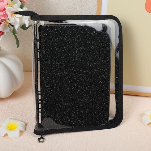 Enamel Pin Display Book with 8 Pages Portable Pin Trading Book Pin Collection Book for Collecting Brooches Pins and Patches (Black With Clear Protective Film) in Saudi Arabia