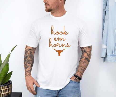 قميص Hook Em Horns، تي شيرت تكساس، قميص Longhorn، قميص تكساس الثقيل، Austin Tee Multi in Saudi Arabia