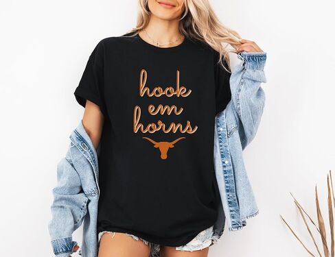 قميص Hook Em Horns، تي شيرت تكساس، قميص Longhorn، قميص تكساس الثقيل، Austin Tee Multi in Saudi Arabia