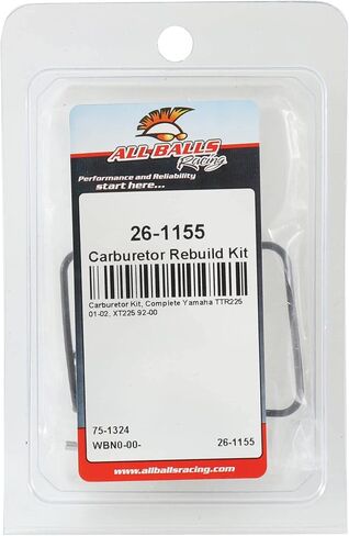 All Balls Racing Carburetor Rebuild Kit 26-1155 Compatible With/Replacement For Yamaha TTR225 2001-2002, XT225 1992-2000 in Saudi Arabia