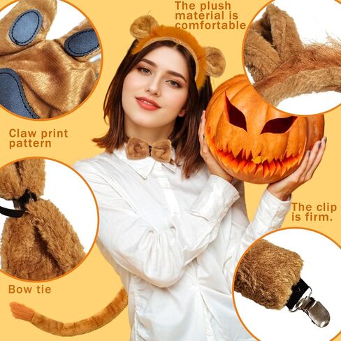 ONEPEACE Halloween Animal Costume Accessory Set for Halloween Party, Birthday, Christmas, Cosplay Animal Fancy Dress up in Kuwait