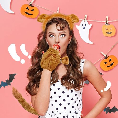 ONEPEACE Halloween Animal Costume Accessory Set for Halloween Party, Birthday, Christmas, Cosplay Animal Fancy Dress up in Kuwait