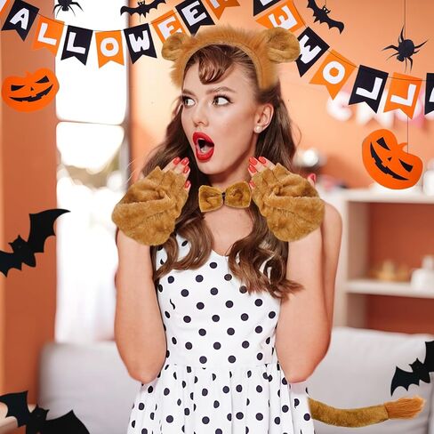 ONEPEACE Halloween Animal Costume Accessory Set for Halloween Party, Birthday, Christmas, Cosplay Animal Fancy Dress up in Kuwait