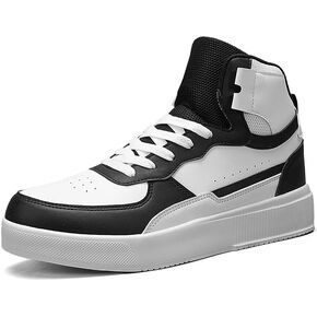 Men's Fashion High Top Leather Street Sneakers Sports Casual Shoes in Saudi Arabia