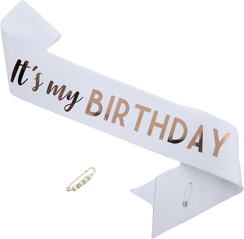 "IT'S MY BIRTHDAY" Sash - Pink Birthday Sash for Women, Birthday Girl Sash Gifts for Birthday Party Supply in Saudi Arabia