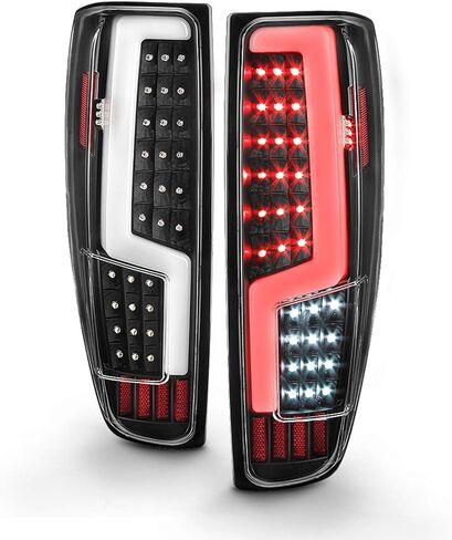 AKKON - Fits 04-12 Chevy Colorado GMC Canyon 06 Isuzu i-280 i-350 07-08 i-290 i-370 Full LED Tube Black Smoked Tail Lights Pair in Saudi Arabia