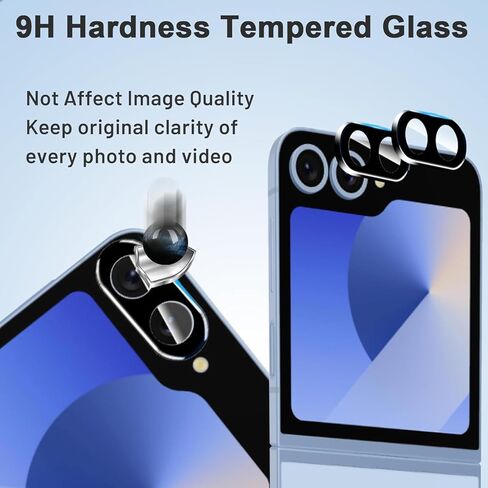 [3 + 3 + 2 حزمة] واقي شاشة Samsung Galaxy Z flip 6 5G، 3 عبوات واقي شاشة داخلي من مادة TPU + 3 عبوات من الزجاج المقسى الخارجي + 2 واقي عدسة الكاميرا، سهل التركيب باستخدام أداة المحاذاة in Kuwait