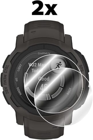 IPG for Garmin Instinct® Crossover - Solar Smartwatch Screen Protector (2 Units) Invisible Ultra HD Clear Film Anti Scratch Guard-Smooth/Self-Healing/Bubble -Free for Crossover in Saudi Arabia