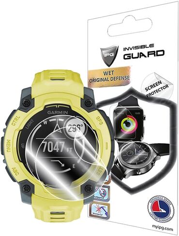 IPG for Garmin Instinct® Crossover - Solar Smartwatch Screen Protector (2 Units) Invisible Ultra HD Clear Film Anti Scratch Guard-Smooth/Self-Healing/Bubble -Free for Crossover in Saudi Arabia