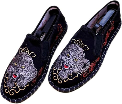 Embroidered Tai Chi Kung Fu Shoes, Unisex Canvas Martial Arts Flats, Traditional Chinese Slip-On Sneakers with Non-Slip Sole for Men and Women 12 Styles in Kuwait