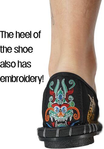 Embroidered Tai Chi Kung Fu Shoes, Unisex Canvas Martial Arts Flats, Traditional Chinese Slip-On Sneakers with Non-Slip Sole for Men and Women 12 Styles in Kuwait