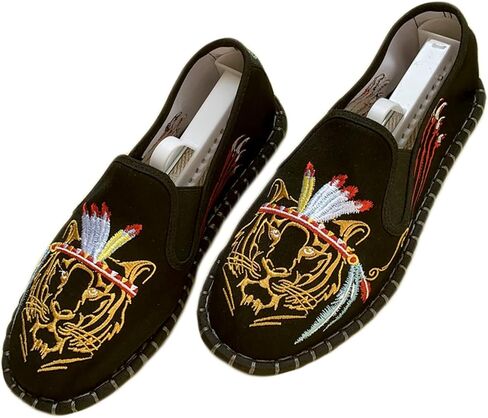 Embroidered Tai Chi Kung Fu Shoes, Unisex Canvas Martial Arts Flats, Traditional Chinese Slip-On Sneakers with Non-Slip Sole for Men and Women 12 Styles in Kuwait