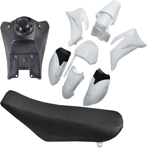 ABS Plastic Fender Fairing Body Work Kit +Seat + Gas Fuel Tank For TTR110 TTR 110 TTR110E Pit Pro SSR170 SDG Motorcycle Pit Dirt Bikes Full Fairing Kit 110cc 140cc 150cc 125cc (Black) in Saudi Arabia