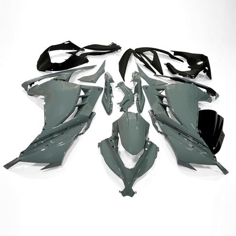 مجموعة هدايا ZXMOTO باللون الأخضر باللون الأسود مناسبة لدراجات Kawasaki Ninja 300 2013 2014 2015 2016 2017, Ninja250 2013-2015, ABS هيكل السيارة in Kuwait