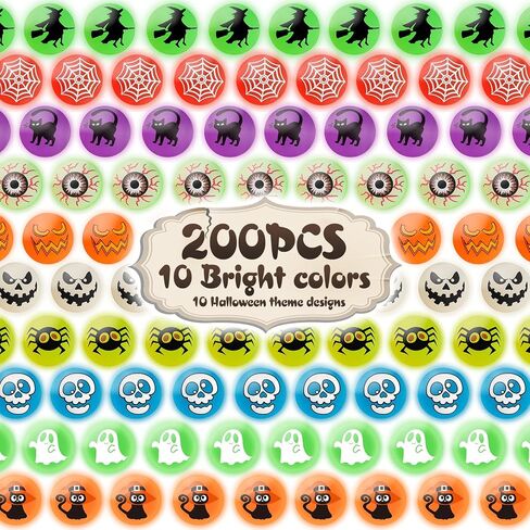 Shemira 64pcs Glow in The Dark Bouncing Balls,8 Halloween Theme Designs Bouncy Toys Balls, Halloween Party Favor Supplies, Trick or Treating Goodie, Halloween Miniatures,School Classroom Game Rewards in Kuwait