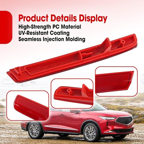 Rear Left Side Bumper Reflector Lamp Fit for Acura MDX 2010 2011 2012 2013 Replace 33555-STX-A11 33555STXA11 in Saudi Arabia