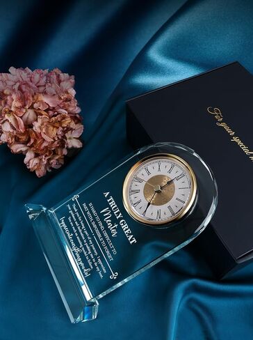 Mentor Gifts for Women Men, Thank You for Helping Me Grow, Elegant Glass Clock for Home Decoration, Retirement Appreciation Boss, Coworker, Teacher, Counselor, Coach, Supervisor in Saudi Arabia