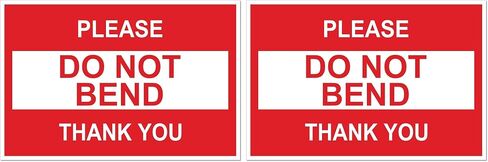 300 Count - Please, DO NOT Bend Sticker Labels, 3 x 2 inch Rectangle Do Not Fold Labels for Handling Instructions, Shipping Warning, Fragile Shipments in Saudi Arabia
