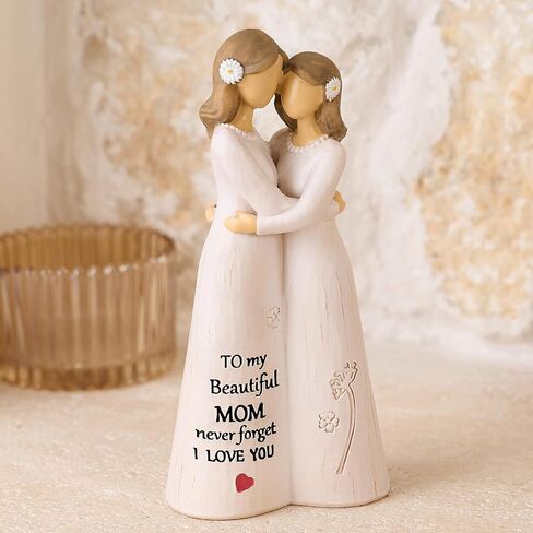 NAN ZAI NAN FANG Gifts for Mom from Daughter Mother Daughter Figurine 5.5" Resin Hand-Painted Sculpture Mothers Day Birthday Thanksgiving for Moms Home Decor Figurines in Kuwait