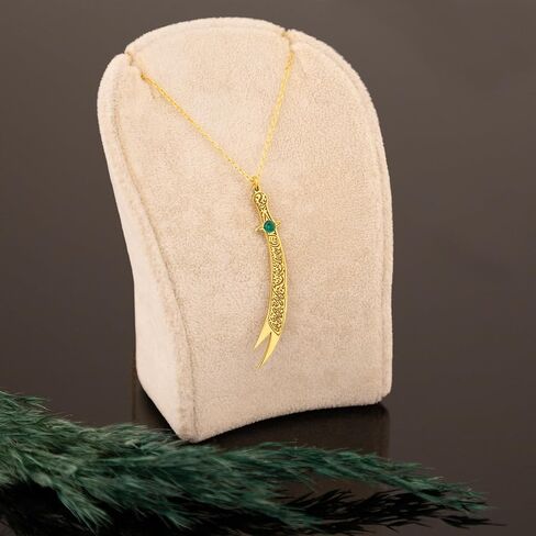 Zulfiqar Sword Necklace 925 Sterling Silver, The Sword of Wisdom, Imam Ali Sword Necklace, Unisex Sword Necklace, Handmade Sword Pendant, Islamic Jewelry in Saudi Arabia
