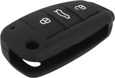 TOMALL Silicone Key Cover Black for A3 A4 A6 A8 TT Q7 3 Buttons Smart Remote Key (Pack of 2) in Saudi Arabia