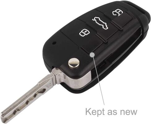 TOMALL Silicone Key Cover Black for A3 A4 A6 A8 TT Q7 3 Buttons Smart Remote Key (Pack of 2) in Saudi Arabia