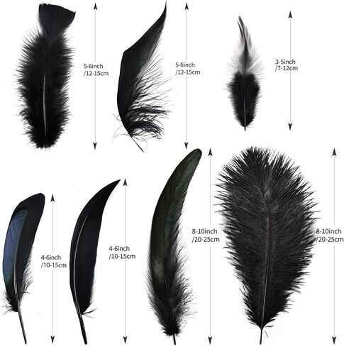 FeelfunFeather 300 pcs Small Feathers - 10 Style Mixed Spotted Decorative Natual Pheasant Feather for DIY Crafts Clothing Jewelry Hair Decoration in Kuwait