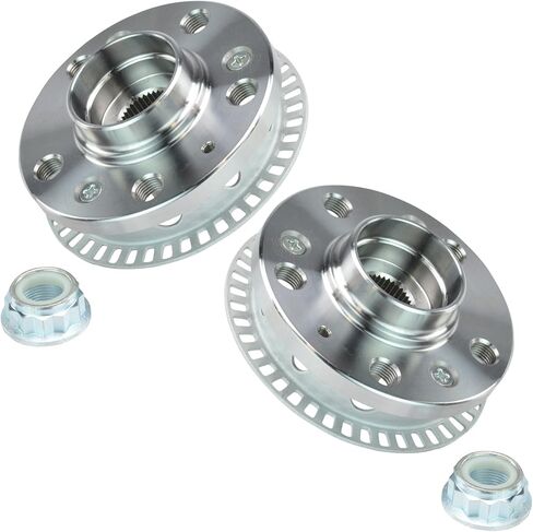 TRQ Front Wheel Hub Assembly Driver & Passenger Pair for 00-06 TT Quattro 98-10 VW Beetle 99 Golf 00-01 Golf 02-04 Golf 05 Golf 99 Jetta 00-03 Jetta 04 Jetta (Multiple) 05 Jetta (Multiple) in Saudi Arabia
