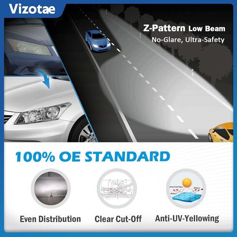 مجموعة المصابيح الأمامية لسيارة Honda Accord 4Dr 2008-2012، شعاع عالي/منخفض مع مصابيح، جانب السائق والراكب، لا تناسب نماذج الكوبيه أو نماذج Crosstour in Kuwait