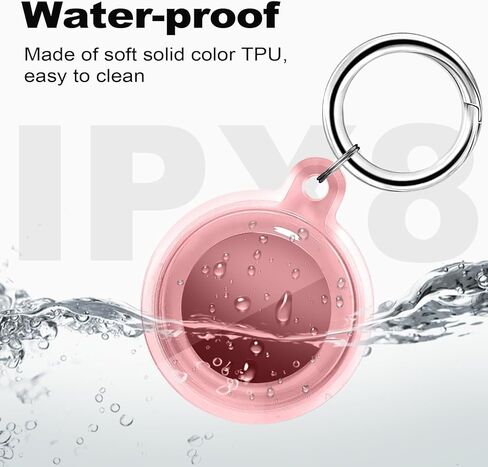 حامل بطاقات هوائية مقاوم للماء IPX8، 4 عبوات من بطاقات هوائية أبل مع سلسلة مفاتيح، حافظة بطاقات هوائية للأمتعة، طوق الكلب، المفاتيح، حامل بطاقات هوائية واقية لكامل الجسم مضاد للخدش (4 ألوان) in Kuwait