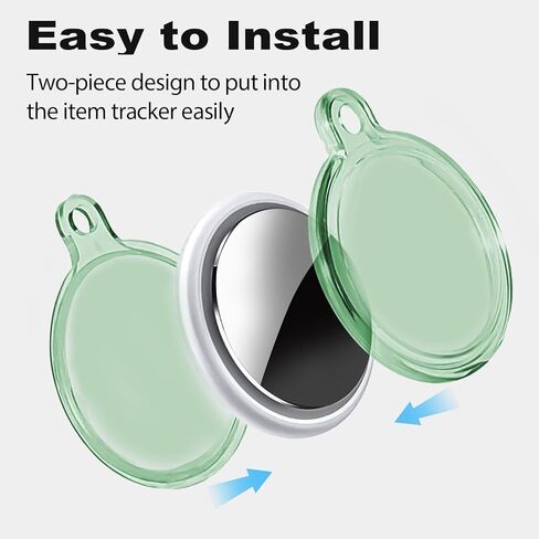 حامل بطاقات هوائية مقاوم للماء IPX8، 4 عبوات من بطاقات هوائية أبل مع سلسلة مفاتيح، حافظة بطاقات هوائية للأمتعة، طوق الكلب، المفاتيح، حامل بطاقات هوائية واقية لكامل الجسم مضاد للخدش (4 ألوان) in Kuwait