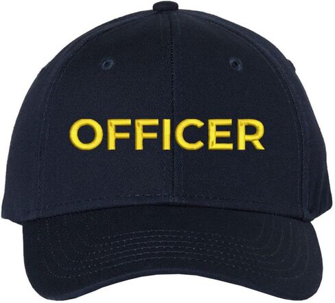 Officer Embroidered Baseball Cap | Hat for Police Military Captain Official | Structured with Hook & Loop Closure in Saudi Arabia