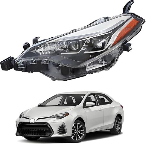 PENSUN LED Headlight Assembly for 2017 2018 2019 Toyota Corolla SE XSE, Dual Projector Front Headlamps, Left & Right, Plug-and-Play in Saudi Arabia