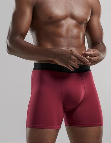 1/3 Pack Men's Soft Cotton Blend Boxer Briefs Elastic Waistband Comfy & Moisture Wicking Underwear in Saudi Arabia