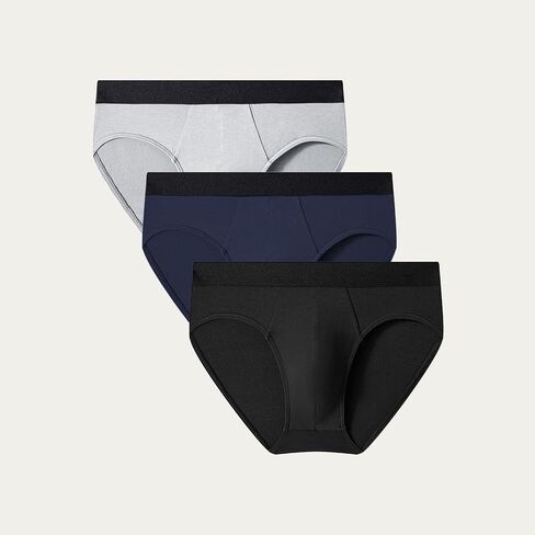 3 Pack Mens Underwear Soft Triangle Underpants Low Rise Breathable Briefs in Saudi Arabia