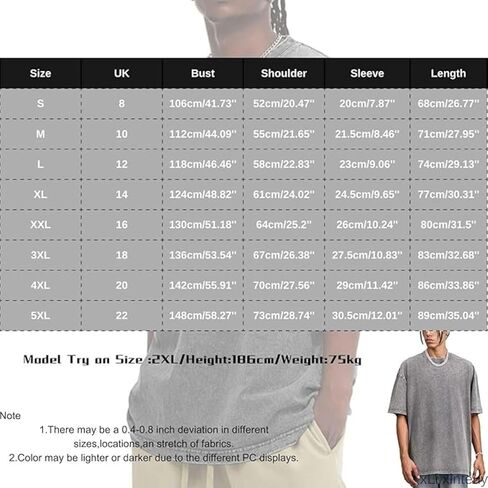 Oversized Tshirts for Men Vintage Graphic Tees Short Sleeve Big and Tall Work Tops Casual Acid Wash Tshirts Men Streetwear in Saudi Arabia