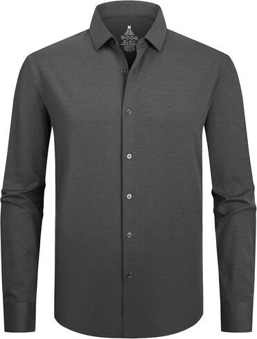 قمصان Alex Vando الرجالية 8-Way Super Stretch French Placket Business Button Down Shirt للرجال in Kuwait