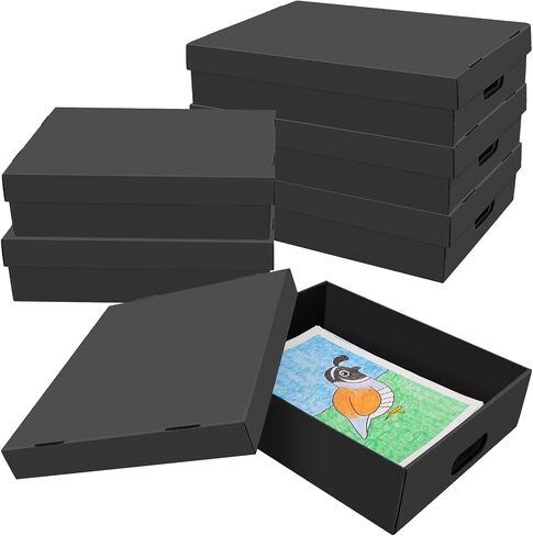 6PCS Photo Storage Box for 4"x6" Photos,10.6“ x 6.7“ x 4.7“ Picture Box Store and Protect Pictures,Documents Black in Kuwait