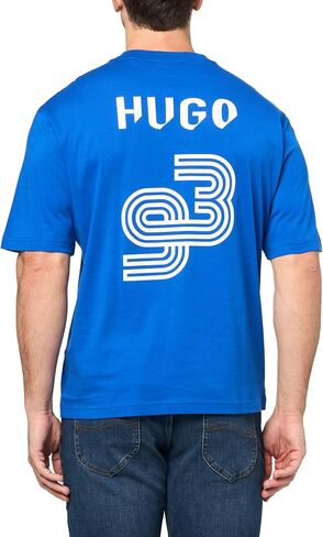HUGO Men's Vintage Football Jersey Cotton T-Shirt in Saudi Arabia