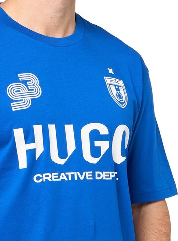 HUGO Men's Vintage Football Jersey Cotton T-Shirt in Saudi Arabia