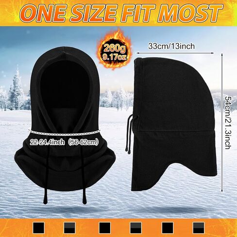 6 Pieces Winter Balaclava Ski Masks Men and Women Warm Windproof Face Mask Cycling Caps for Cold Weather in Saudi Arabia