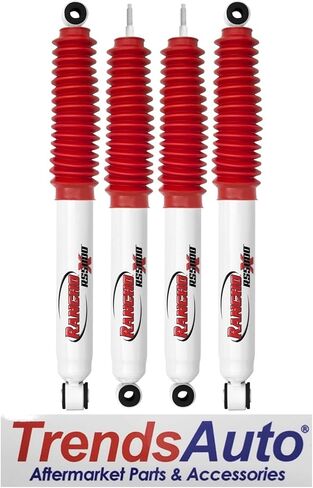 Set of RS5000X Series Front & Rear Shocks fits 2005 2016 F250 Super Duty RWD with 0" Lift | Improves Handling & Performance | Built to Last | Includes TrendsAuto Decal in Saudi Arabia