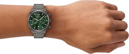 Emporio Men's Chronograph Gunmetal Stainless Steel Watch (Model: AR11689) in Saudi Arabia